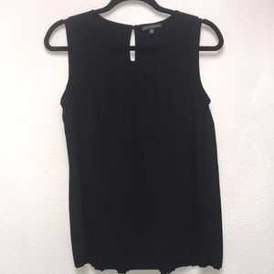 Adrianna Papell Women’s Black Small Sleeveless Top with Pleated Back Detail